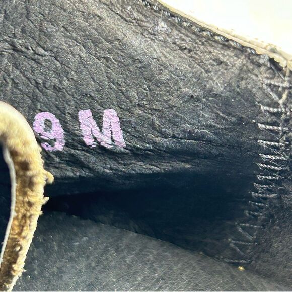 RARE Vintage Smack Creeper White Patent Leather Chunky Lace Up Boot Mens Size 9 - Picture 10 of 10